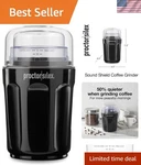 Sound Shield Electric Coffee Grinder For Quiet Grinding, Stainless Steel Blad.... Fixed Price $42.38.