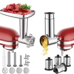 Meat Grinder & Stainless Steel Slicer Shredder Attachment For Kitch... Fast Ship. Fixed Price $141.99.
