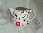 New Harper Ceramic Teapot & Infuser By Pinky Up Posy Pattern No Box. Fixed Price $9.50.