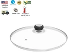 Glass Pan Lid 8 10 12 Inch Cookware Stainless Frame Steam Vent Safe To 400. Fixed Price $39.00.