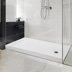 60"X32" Shower Base Pan Single Threshold Drain With Stainless Steel Cover. Fixed Price $212.45.