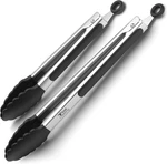 Kitchen Tongs With Silicone Tips - Stainless Steel For Cooking 9"AND 12". Fixed Price $11.69.