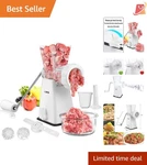 Manual Meat Grinder Stainless Steel Heavy Duty Suction Base Kitchen Use. Fixed Price $41.97.