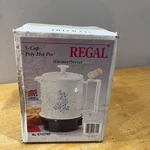Vtg Regal 5-CUP Poly Hot Pot Electric Warmer Server Floral K7427WF Retro Kitchen. Fixed Price $35.99.