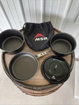 Msr Blacklite Backpacking Cook Set Camping Pots Lid Lifter 6 Piece. Fixed Price $34.99.