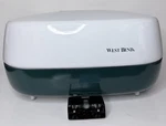 West End Completely Immersive Electric Skillet Green & White - Tested Working. Fixed Price $29.99.
