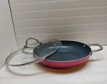 Todd English 12" Ceramic Non-stick Aluminum Skillet Wok Saute Pot Frying Pan Lid. Fixed Price $69.99.