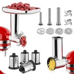 Meat Grinder Stainless Steel Cheese Grater Kitchen Aid Silver&white. Fixed Price $113.58.