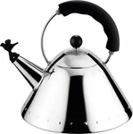 Alessi 9093B Design Kettle With Bird Shaped Whistle, Black 8003299939404. Fixed Price $159.99.