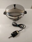 Farberware Buffet Server 12" Stainless Electric Fry Pan Model 315-A Domed Lid. Fixed Price $25.20.