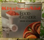 Kitchenaid Meat Food Grinder Stand Mixer Attachment White W/ Box & Instructions. Fixed Price $35.00.