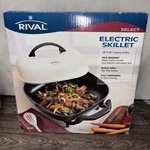 Vtg Rival Electric Skillet Non-stick Surface & Vented Glass Lid Model S12P. Fixed Price $44.87.