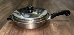 Vtg Saladmaster 11 Skillet Sautee Fry Pan 304S With Lid & Assist Handle. Fixed Price $64.99.