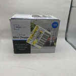 Mainstays 1.5 Cup, One-touch Pulse Mini Food Chopper, Black New Box. Fixed Price $12.00.